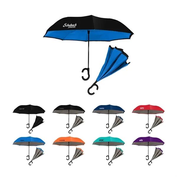 Main Product Image for Branded Dual-Tone Inverted Umbrella