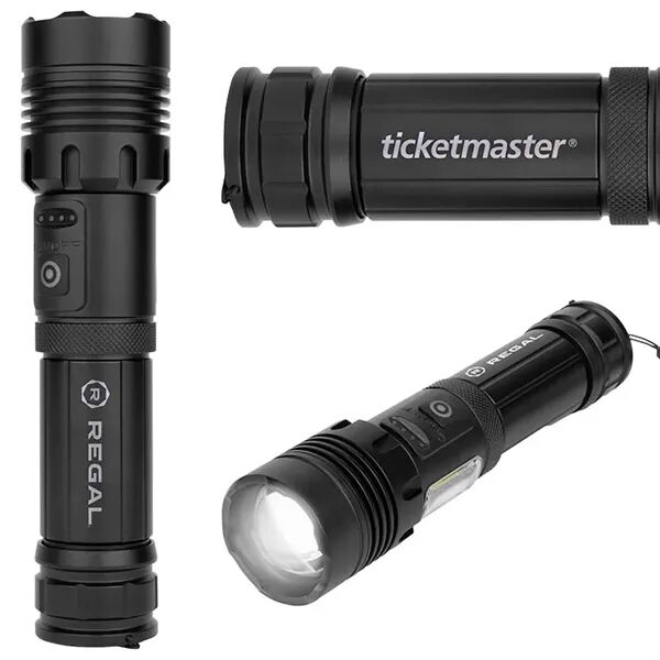Main Product Image for Laser Engraved Metal Flashlight with Rechargeable Battery 1200LM