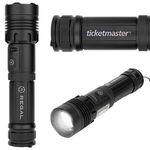 Buy Laser Engraved Metal Flashlight with Rechargeable Battery 1200LM