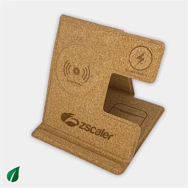 Main Product Image for Branded Cork Qi Eco 3-in-1 Sustainably Made Wireless Charger