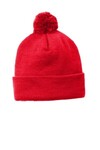 Buy Custom Printed Sport-Tek Solid Pom Pom Beanie