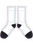 Black Out Crew Socks - White