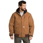 Carhartt Quilted-Flannel-Lined Duck Active Jac. - Carhartt Brown