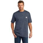 Carhartt Tall Workwear Pocket Short Sleeve T-Shirt. - Dark Cobalt Blue Heather