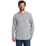Carhartt Workwear Pocket Long Sleeve T-Shirt. - Heather Grey