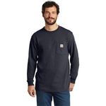 Carhartt Workwear Pocket Long Sleeve T-Shirt. - Navy