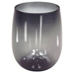 Custom Imprinted 12 oz. Plastic Stemless Wine Glass, Full Color - Smoke