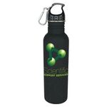 Halcyon® 25 oz. Stainless Quest Bottle, Full Color Digital - Black