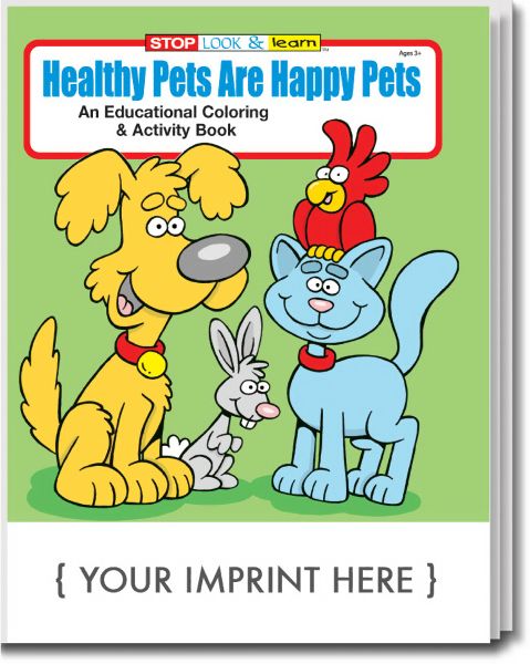 Main Product Image for Healthy Pets Are Happy Pets Coloring And Activity Book USA Made