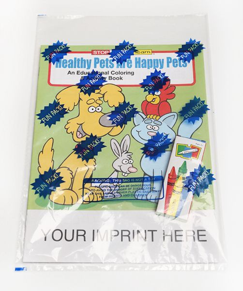 Main Product Image for Healthy Pets Are Happy Pets Coloring Book Fun Pack USA Made