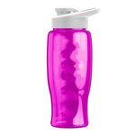 Poly-Pure - 27 oz. Bottle - Drink-Thru Lid - Digital - T. Fuchsia