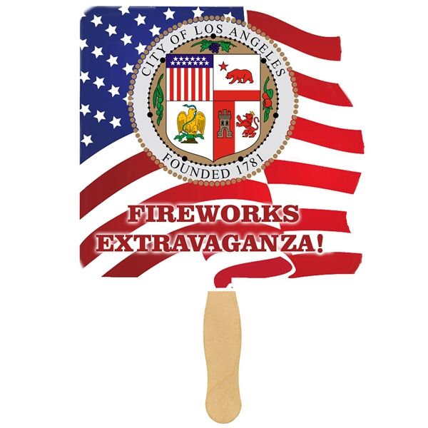 Main Product Image for Sandwiched Hand Flag Fan - 4 Color Process USA Made