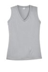 Sport-Tek Ladies Sleeveless PosiCharge Competitor V-Neck ... - Silver