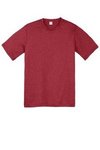 Sport-Tek Youth Heather Contender Tee. - Scarlet Heather